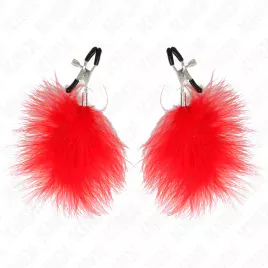 KINK - PINCE À METON PLUME ROUGE 7 CM