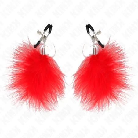 KINK - PINCE À METON PLUME ROUGE 7 CM