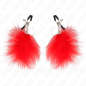 KINK - FEATHER NIPPLE CLAMP RED 7 CM