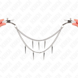 KINK - NIPPLE CLAMPS WITH SPIKES CHAINS 30 CM