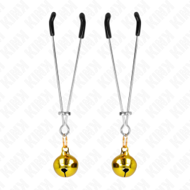 KINK - THIN BELL NIPPLE CLAMPS GOLD 7 CM