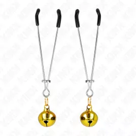 KINK - THIN BELL NIPPLE CLAMPS GOLD 7 CM