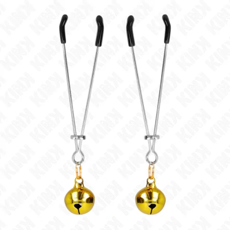 KINK - THIN BELL NIPPLE CLAMPS GOLD 7 CM
