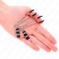 KINK - PINCES À TETON FINES OR AVEC 3 BILLES DE VERRE NOIR 7 CM KINK - PINCES À TETON FINES OR AVEC 3 BILLES DE VERRE NOIR 7 CM