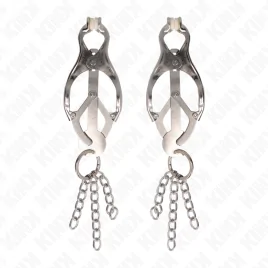 KINK - PINZE PER CAPEZZOLI TRIFOGLIO GIAPPONESE CON CATENINE ARGENTO