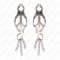 KINK - JAPANESE CLOVER NIPPLE CLAMPS WITH LITTLE CHAINS SILVER