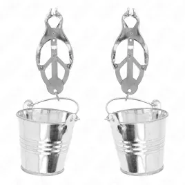 KINK - PINZE PER CAPEZZOLI TRIFOGLIO GIAPPONESE CON SECCHIELLI ARGENTO