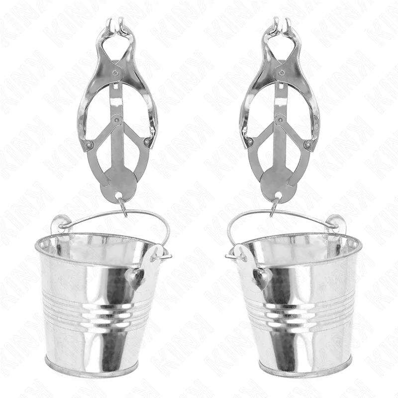 KINK - PINZE PER CAPEZZOLI TRIFOGLIO GIAPPONESE CON SECCHIELLI ARGENTO