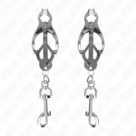 KINK - PINZE PER CAPEZZOLI TRIFOGLIO GIAPPONESE CON GANCI ARGENTO