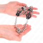KINK - PINCES À METELLES TRÈFLE JAPONAIS AVEC CHAÎNE ARGENT 30 CM KINK - PINCES À METELLES TRÈFLE JAPONAIS AVEC CHAÎNE ARGENT 30 CM