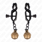 KINK - MORSETTI PER CAPEZZOLI STILE BELL JAW NERO 7 CM