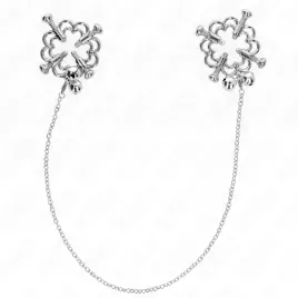 KINK - PINZE PER CAPEZZOLI A FIORE IN METALLO CON CATENA