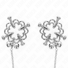 KINK - METALLISCHE BLUMEN-NIPPELKLAMMERN MIT KETTE