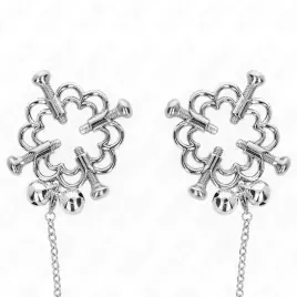 KINK - PINZE PER CAPEZZOLI A FIORE IN METALLO CON CATENA