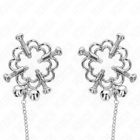KINK - METALLISCHE BLUMEN-NIPPELKLAMMERN MIT KETTE