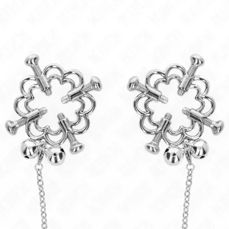 KINK - METAL FLOWER NIPPLE CLAMPS WITH CHAIN