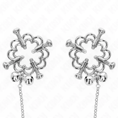 KINK - PINZE PER CAPEZZOLI A FIORE IN METALLO CON CATENA