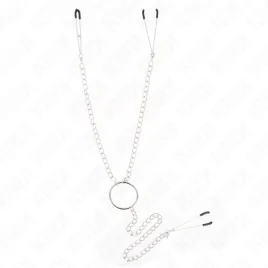 KINK - DREIFACH NIPPEL- UND KLITZISKLEMMEN MIT KETTE MODELL 1
