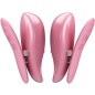 PRETTY LOVE - PINCES À TÉTONS CAILEY 10 VIBRATIONS TÉLÉCOMMANDE ROSE
