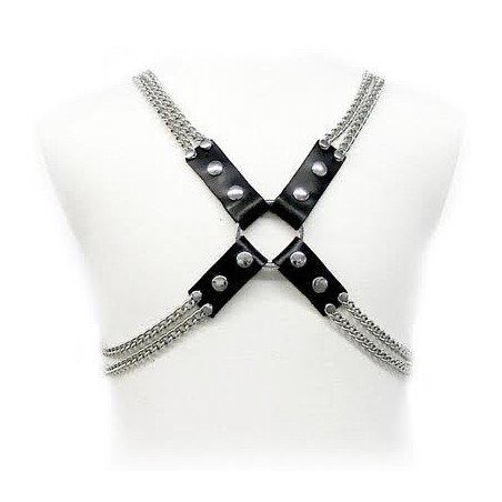 LEATHER BODY - IMBRACATURA A CATENA