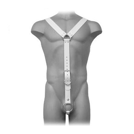 LEATHER BODY - IMBRACATURA UOMO BIANCO