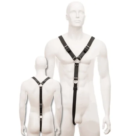 LEATHER BODY - IMBRACATURA UOMO NERO