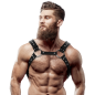 FETISH SUBMISSIVE ATTITUDE - HARNAIS DE POITRINE EN ÉCO-CUIR POUR HOMMES AVEC CLOUS FETISH SUBMISSIVE ATTITUDE - HARNAIS DE POITRINE EN ÉCO-CUIR POUR HOMMES AVEC CLOUS