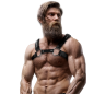 FETISH SUBMISSIVE ATTITUDE - HARNAIS DE POITRINE EN ÉCO-CUIR POUR HOMMES AVEC CLOUS FETISH SUBMISSIVE ATTITUDE - HARNAIS DE POITRINE EN ÉCO-CUIR POUR HOMMES AVEC CLOUS