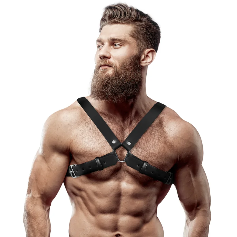 FETISH SUBMISSIVE ATTITUDE - VERSTELLBARER BULLDOG-BRUSTHARNESS AUS ÖKOLEDER FÜR HERREN FETISH SUBMISSIVE ATTITUDE - VERSTELLBARER BULLDOG-BRUSTHARNESS AUS ÖKOLEDER FÜR HERREN