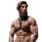 FETISH SUBMISSIVE ATTITUDE - HARNAIS DE POITRINE EN ÉCO-CUIR AVEC DOUBLE SUPPORT ET CLOUS POUR HOMMES FETISH SUBMISSIVE ATTITUDE - HARNAIS DE POITRINE EN ÉCO-CUIR AVEC DOUBLE SUPPORT ET CLOUS POUR HOMMES