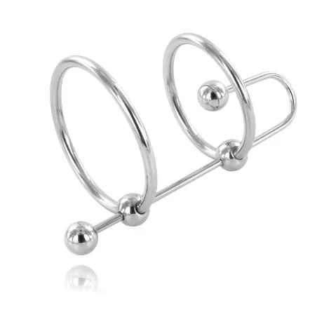 METAL HARD - EXTREME RING WITH URETHRAL STOP