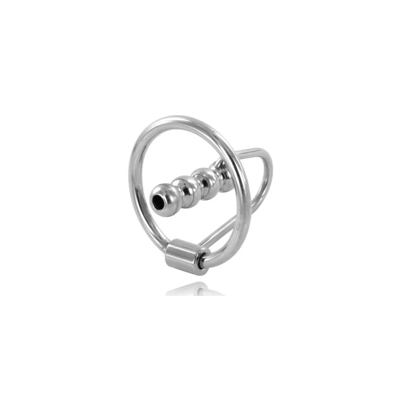 METAL HARD - GLAND RING WITH URETHRAL PLUG 30MM