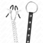 KINK - METAL PENIS RING WITH CHAIN AND ADJUSTABLE NIPPLE CLAMPS