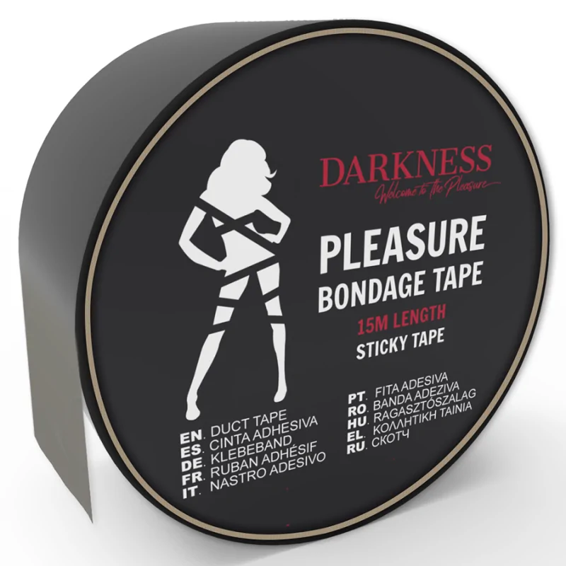 DARKNESS - RUBAN ADHÉSIF BONDAGE NOIR 15M DARKNESS - RUBAN ADHÉSIF BONDAGE NOIR 15M