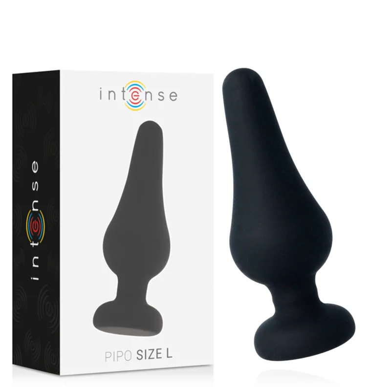 INTENSE - ANALPLUG PIPO L SCHWARZES SILIKON 13 CM INTENSE - ANALPLUG PIPO L SCHWARZES SILIKON 13 CM