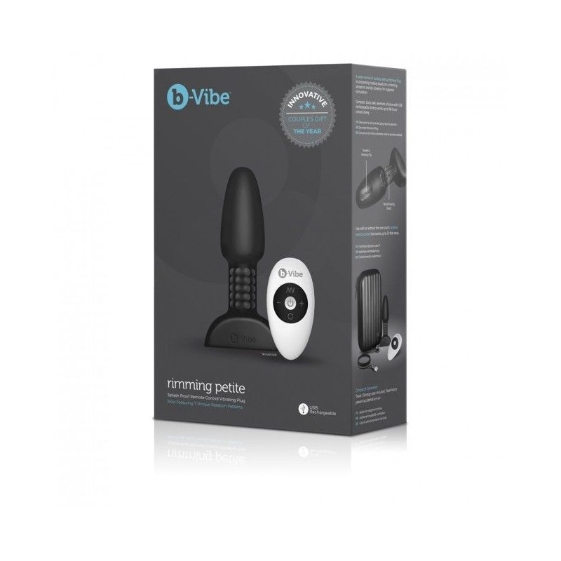 B-VIBE - RIMMING TÉLÉCOMMANDE PLUG ANAL PETITE NOIR B-VIBE - RIMMING TÉLÉCOMMANDE PLUG ANAL PETITE NOIR