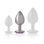 INTENSE - ANALPLUG AUS ALUMINIUMMETALL MIT VIOLETTEM KRISTALL, GRÖSSE M INTENSE - ANALPLUG AUS ALUMINIUMMETALL MIT VIOLETTEM KRISTALL, GRÖSSE M