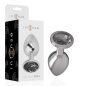 INTENSE - PLUG ANAL EN MÉTAL ALUMINIUM AVEC CRISTAL NOIR TAILLE S INTENSE - PLUG ANAL EN MÉTAL ALUMINIUM AVEC CRISTAL NOIR TAILLE S