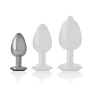 INTENSE - ANALPLUG AUS ALUMINIUMMETALL MIT SCHWARZEM KRISTALL, GRÖSSE S INTENSE - ANALPLUG AUS ALUMINIUMMETALL MIT SCHWARZEM KRISTALL, GRÖSSE S
