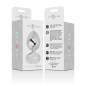 INTENSE - PLUG ANAL EN MÉTAL ALUMINIUM AVEC CRISTAL DARGENT TAILLE M INTENSE - PLUG ANAL EN MÉTAL ALUMINIUM AVEC CRISTAL DARGENT TAILLE M
