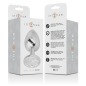 INTENSE - ALUMINUM METAL ANAL PLUG WITH SILVER CRYSTAL SIZE L INTENSE - ALUMINUM METAL ANAL PLUG WITH SILVER CRYSTAL SIZE L