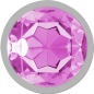 INTENSE - ALUMINUM METAL ANAL PLUG WITH PINK CRYSTAL SIZE M INTENSE - ALUMINUM METAL ANAL PLUG WITH PINK CRYSTAL SIZE M