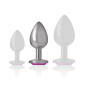 INTENSE - ANALPLUG AUS ALUMINIUMMETALL MIT ROSA KRISTALL, GRÖSSE M INTENSE - ANALPLUG AUS ALUMINIUMMETALL MIT ROSA KRISTALL, GRÖSSE M