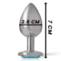 INTENSE - PLUG ANAL MÉTAL ALUMINIUM COEUR BLEU TAILLE S INTENSE - PLUG ANAL MÉTAL ALUMINIUM COEUR BLEU TAILLE S