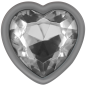 INTENSE - WHITE HEART ALUMINUM METAL ANAL PLUG SIZE S INTENSE - WHITE HEART ALUMINUM METAL ANAL PLUG SIZE S