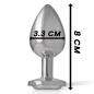 INTENSE - ALUMINIUM-METALL-ANAL-STECKER, WEISSES HERZ, GRÖSSE M INTENSE - ALUMINIUM-METALL-ANAL-STECKER, WEISSES HERZ, GRÖSSE M