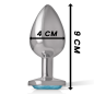 INTENSE - PLUG ANAL MÉTAL ALUMINIUM COEUR BLEU TAILLE L INTENSE - PLUG ANAL MÉTAL ALUMINIUM COEUR BLEU TAILLE L