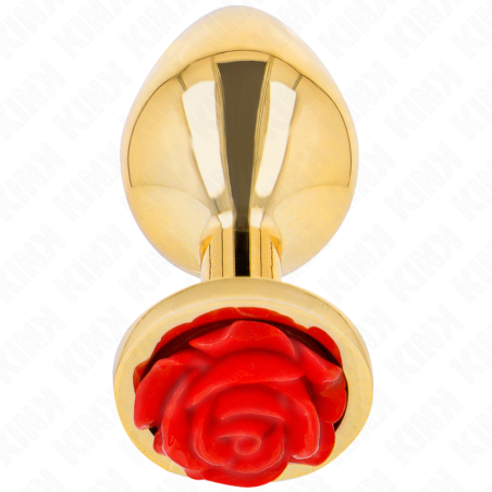 KINK -  PLUG ANAL GOLD ROSE RED SIZE M