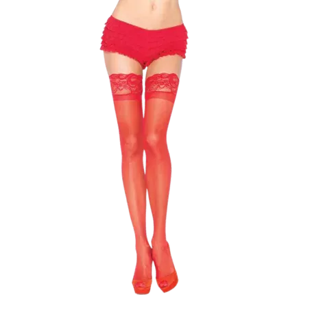 LEG AVENUE - ROTE STRUMPFHOSE MIT SELBSTKLEBENDER SPITZE