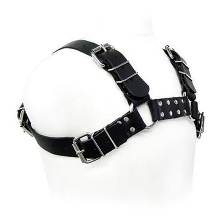 LEATHER BODY - HARNAIS BULL DOG NOIR